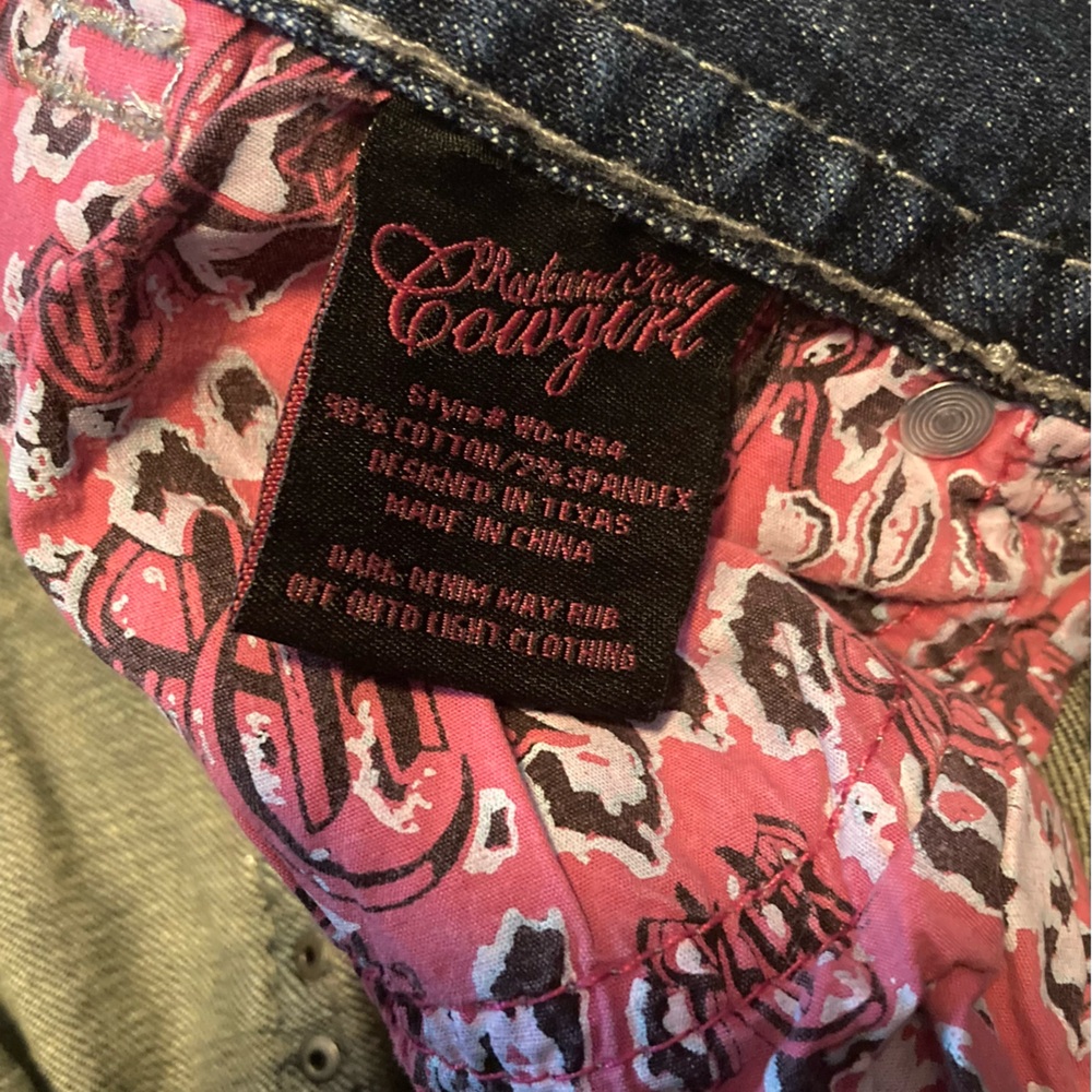 Rock And Roll Cowgirl Size 26 x 32 Blue Jeans unique embellishments straight leg - Picture 7 of 12